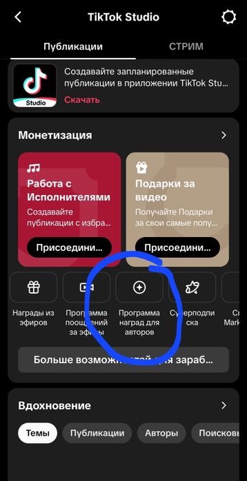 Тик монитизация.