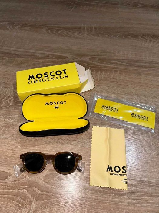 Слънчеви очила Moscot Lemtosh Linen Frame Dark Green Lenses.