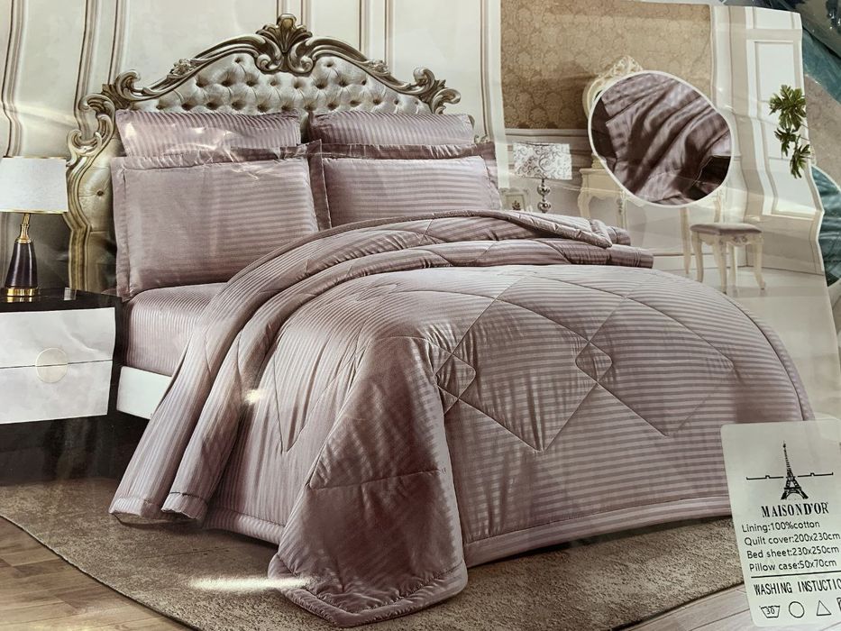 Летний комплект страйп сатин