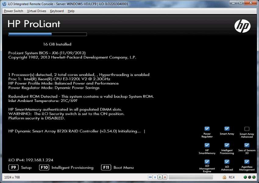 HP MicroServer Gen8 16Gb DDR3,4Tb HDD,64Gb SSD,iLO4
