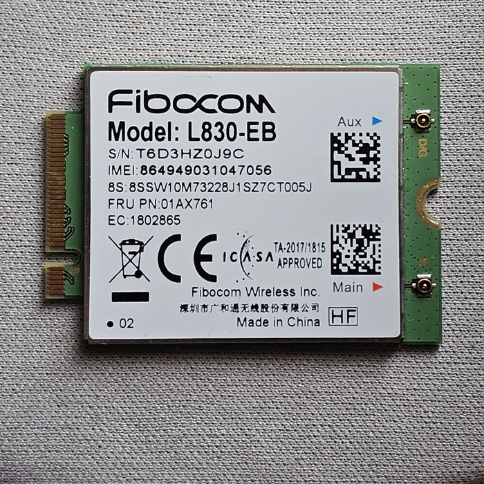 4G LTE M.2 модем для ноутбука Fibocom