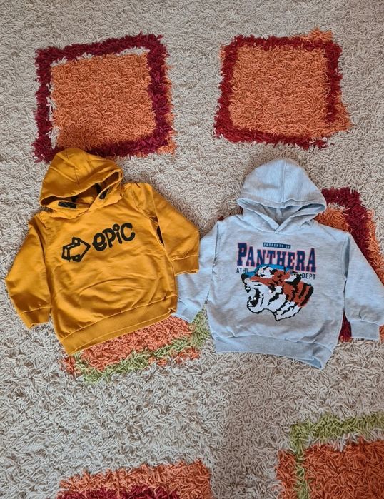 Lot 2 hanorace cu gluga, marimea 104