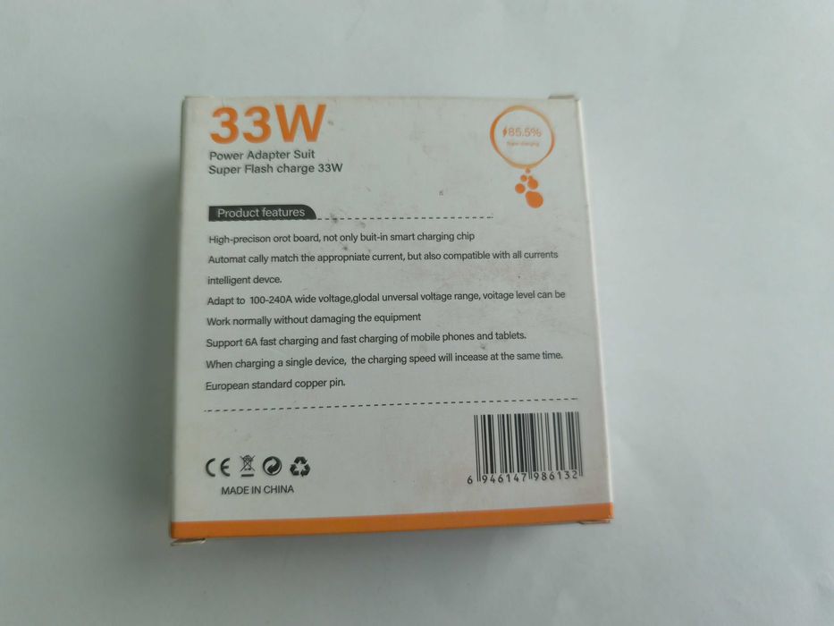 Incarcator telefon priza rapid 33 W + cablu tip c