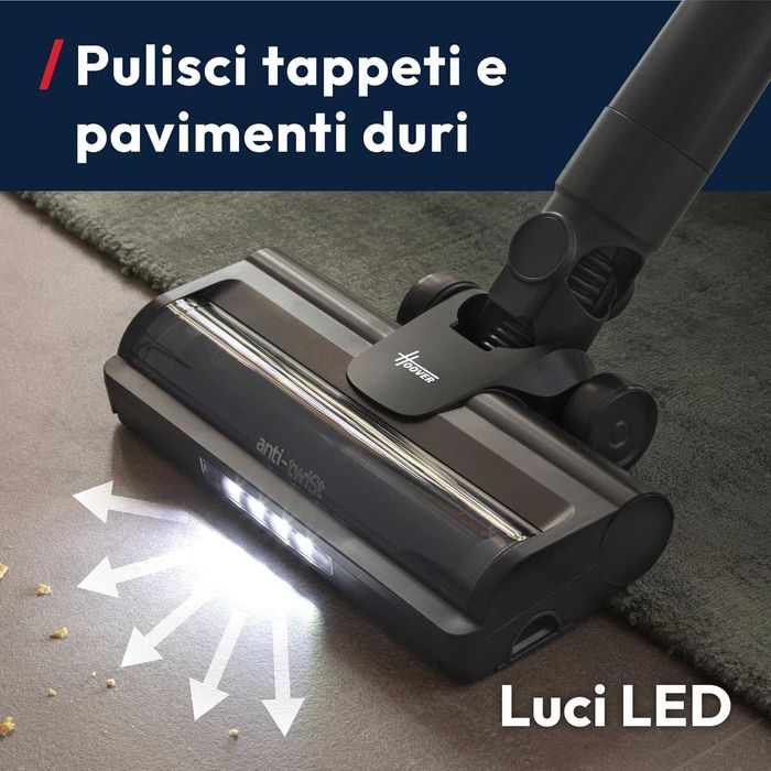 Вертикална прахосмукачка Hoover HF1 Plus, turbo, Led
