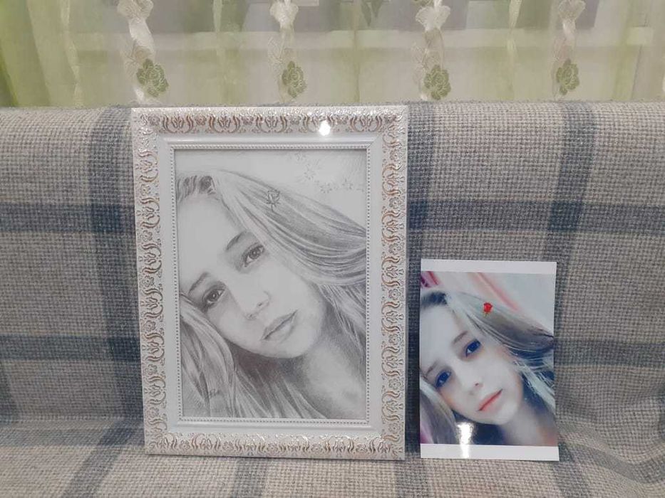 портрет карандашом дешево к 8 марта