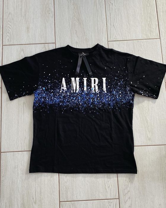 Tricou Amiri Splash art blue