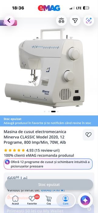 Masina de cusut electrica