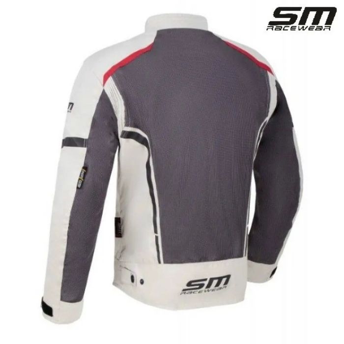 Geaca moto textil SM Meshtech Light Grey mărimea S, M, L, XL, 2XL, 3XL