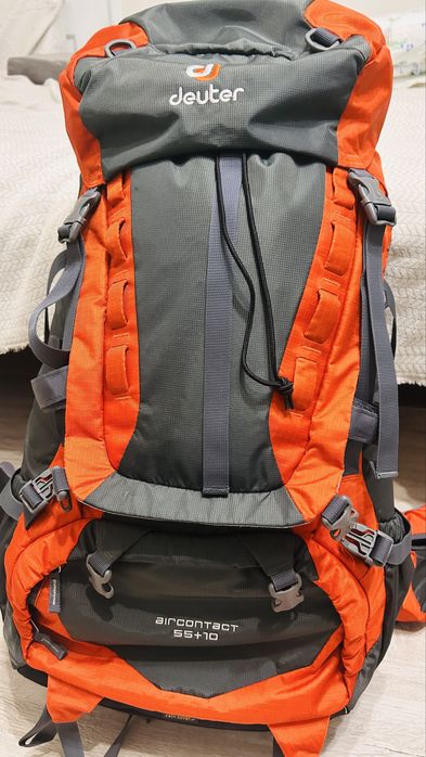 раница DEUTER Aircontact 55 + 10 Graphite Papaya