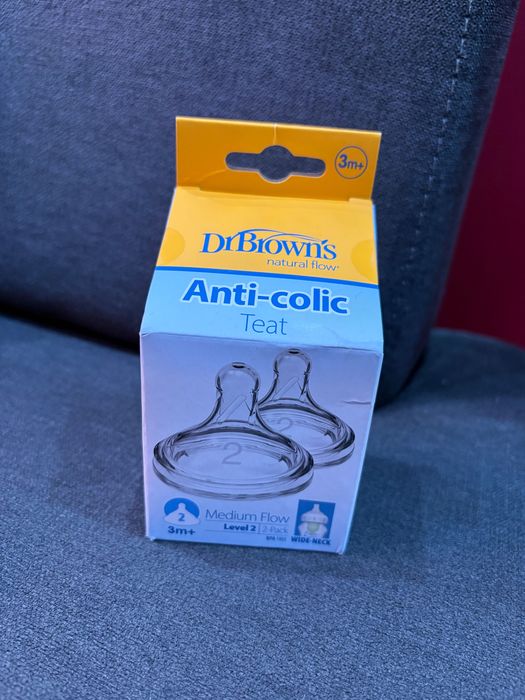 Dr Brown’s биберони Anti-Colic wide neck 3+ месеца