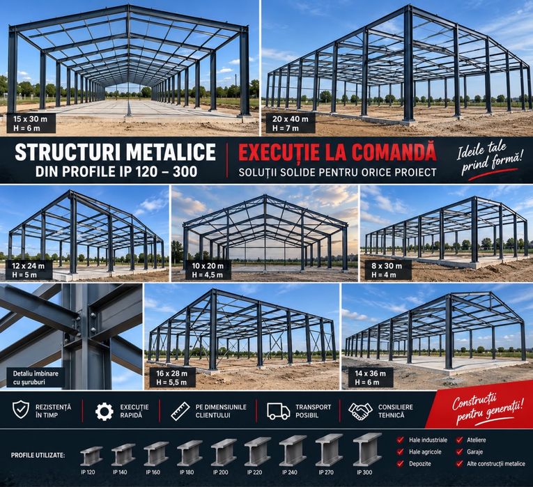 Hale si structuri metalice la comanda