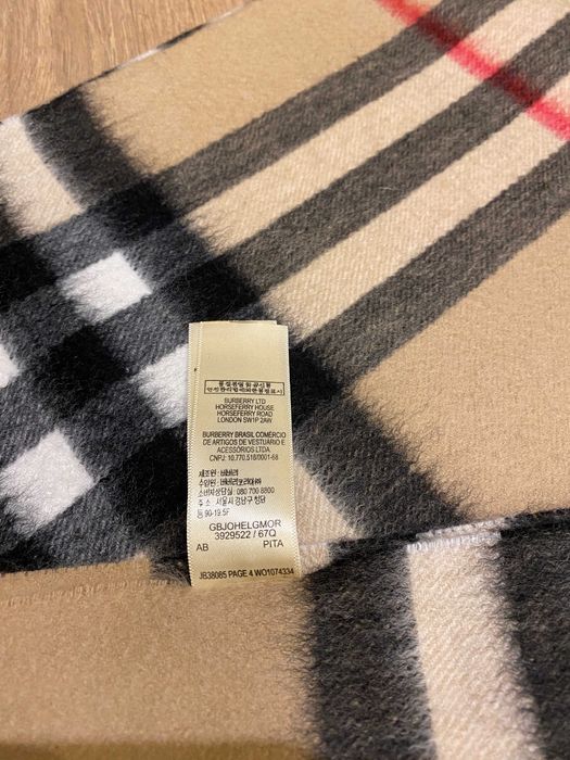 ОРИГИНАЛЕН BURBERRY Heritage Camel кашмирен шал