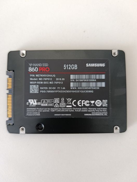 Samsung 860 pro 512 GB