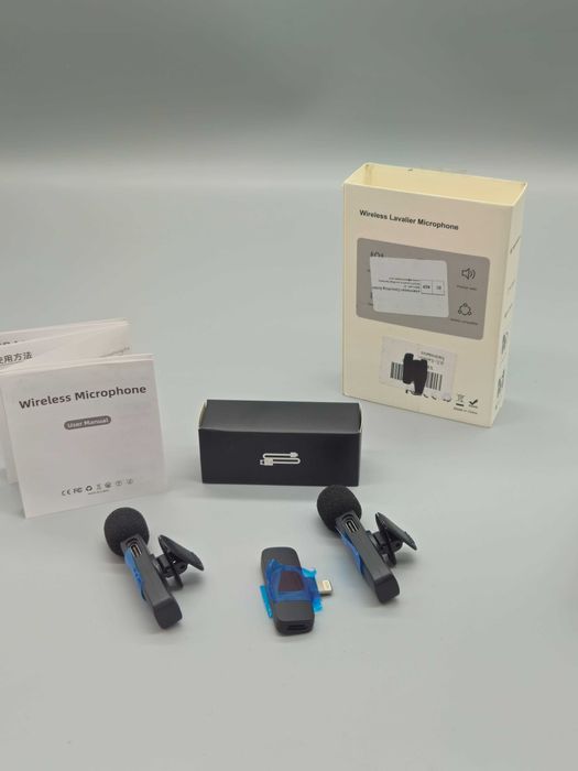 Безжичен Lavalier микрофон с Lightning конектор за iPhone,iPad- 2 броя