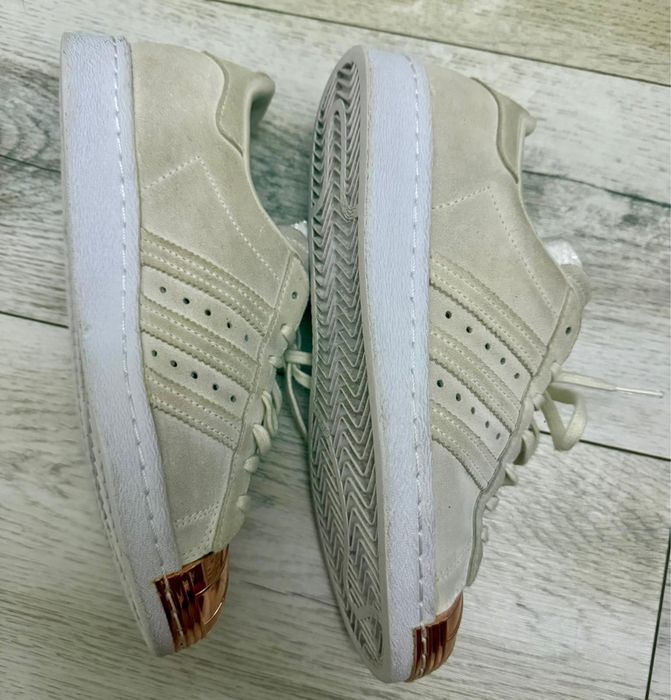 Adidas Superstar Metal Toe Rose Gold | Piele naturală suede | Model RAR | Luxury sneakers