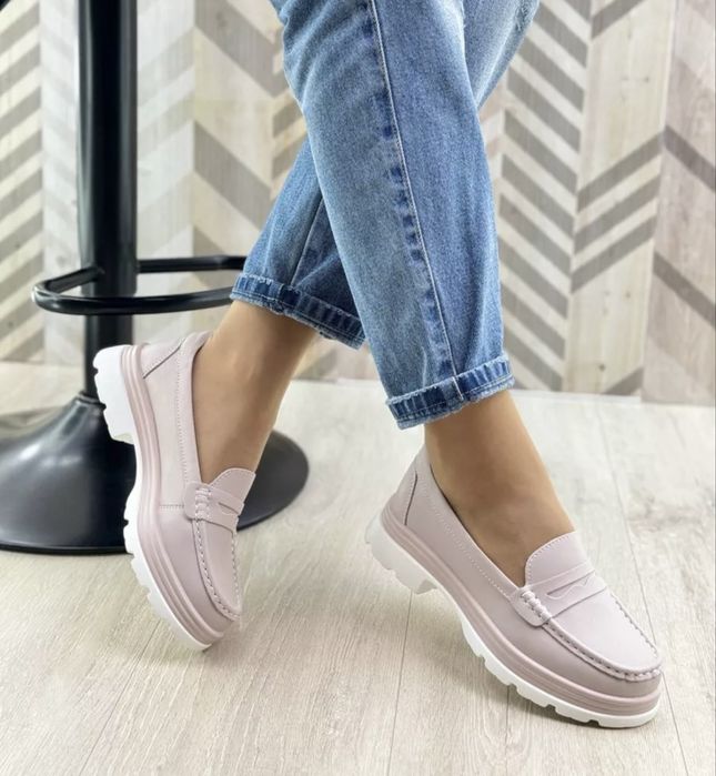 Женские лоферы натуральная кожа