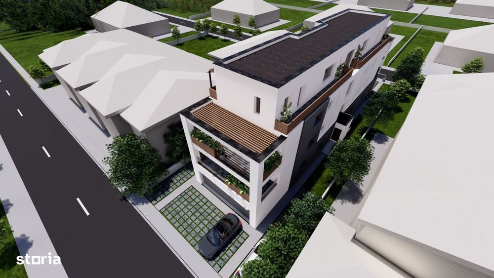 4 camere cu terasa de 22 mp, 3 bai, etaj 2/3, FINISAT MODERN