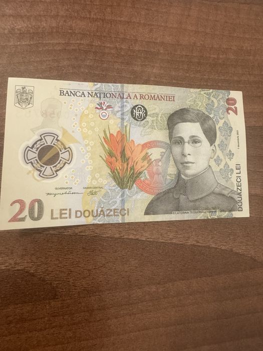 Bacnotă de 20 lei Ecaterina Teodoroiu