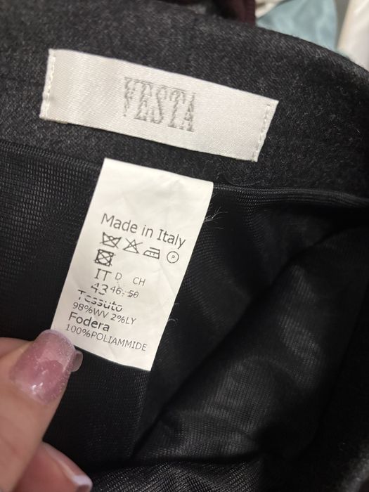 Две вълнени поли / сива и черна на ромбове