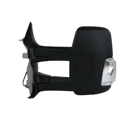 Oglinda exterioara Ford Transit/Tourneo, 01.2014-, stanga/dreapta, reglare electrica; textil; incalzit; sticla convexa; geam cromat; cu semnalizator galben; brat lung, View Max