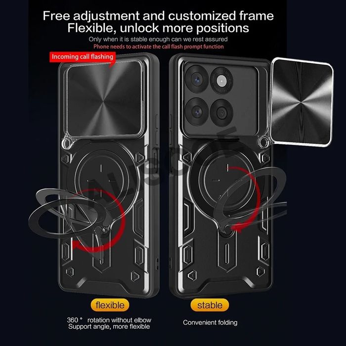 Motorola Edge 70 / 60 / 60 Fusion / 60 Pro / GIANT RING Удароустойчив кейс с пръстен