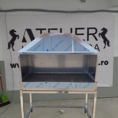 Gratar de inox cu hota si gratare de gradina