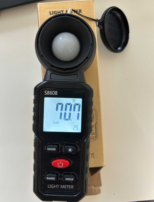 Луксметър, RASK, цифров, 200000 Lux, прецизно измерване, LCD дисплей lux meter device