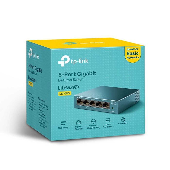 Сетевой коммутатор Omada	TP-Link	LS105G