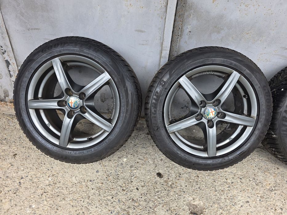 Jante aliaj R16 alfa 159 +anvelope M+S 70%profil