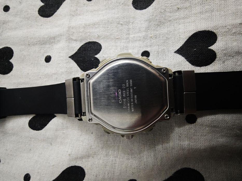 Vintage Casio ABX-23 Twincept Data Bank Ana/Digi World Time Japan Men