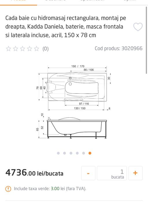 Dressing și cada hidromasaj