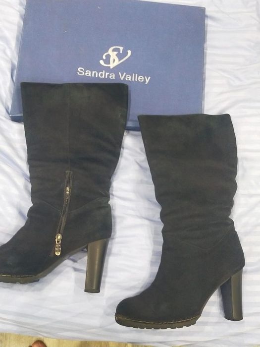 Сапоги замшевые зимние