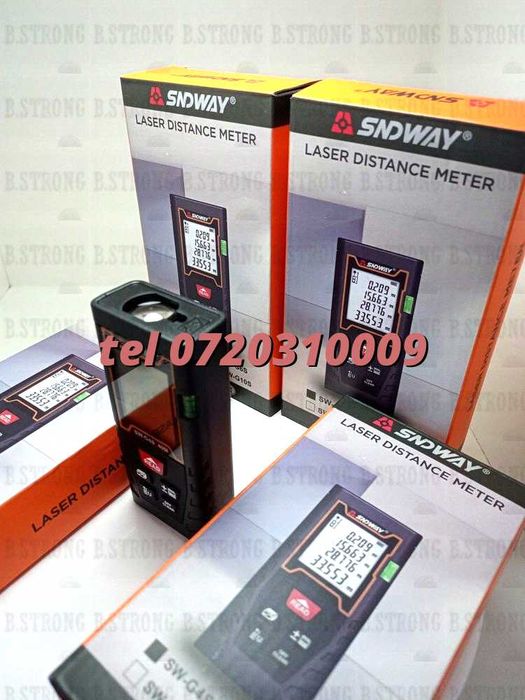 Ruleta Laser 40m Sndway Digital Portabil Usor De Manevrat