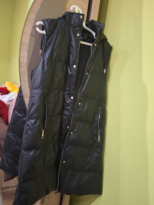 Vestă dama lunga piele