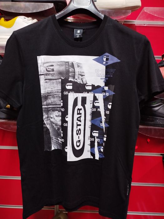 Оригинална нова тениска G-Star Raw Denim M мъжка джи стар черна