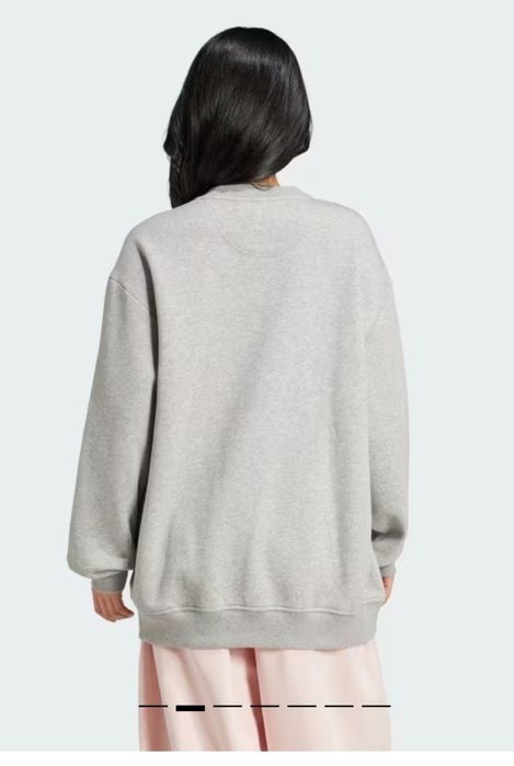 Свитшот свободного кроя Adidas Америка, серый и чёрный