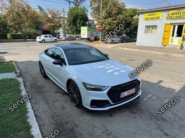 Prelungire splitter bara fata Audi A7 C8 S7 facelift pachet S Line 2017- v2  Maxton Design