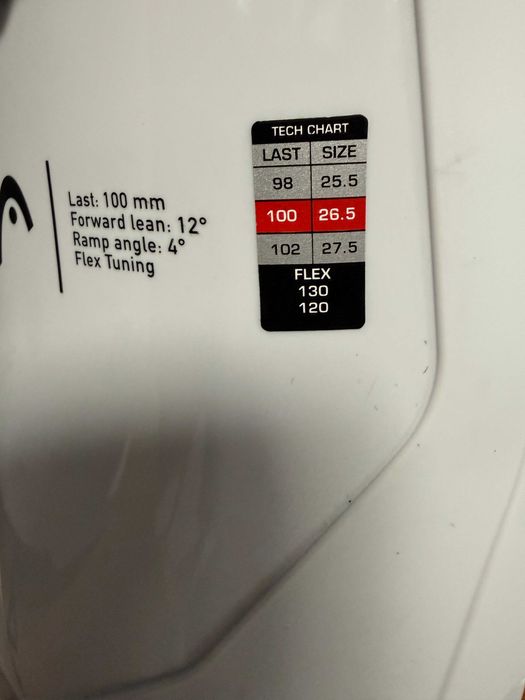 clapari test head kaliber 120 mv gw boa mondo 26.0/26.5 europa 40,5/41