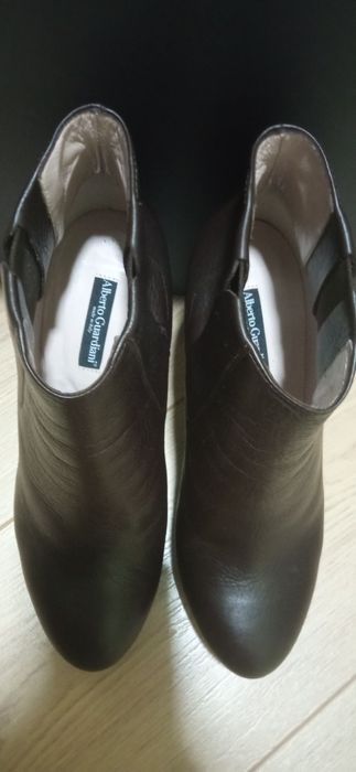 Кафяви боти естествена кожа