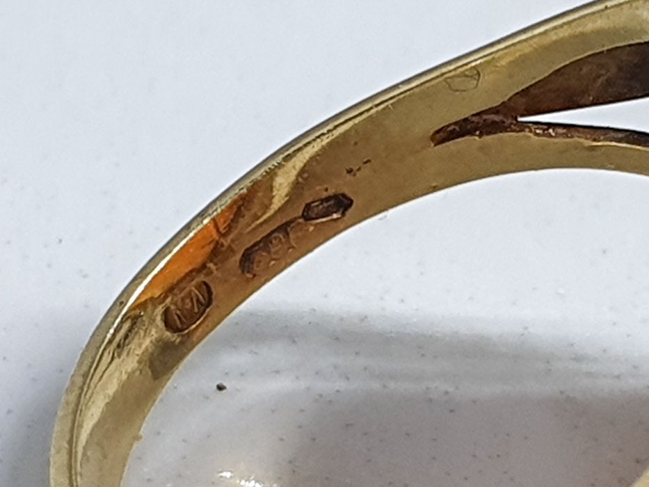 Inel vintage din aur de 14K cu camee – mărimea 55 – 4,95 g