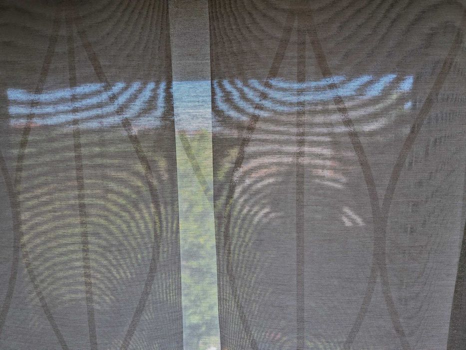 Jaluzele/panouri japoneze, 3 buc, sistem prindere, albe transparente