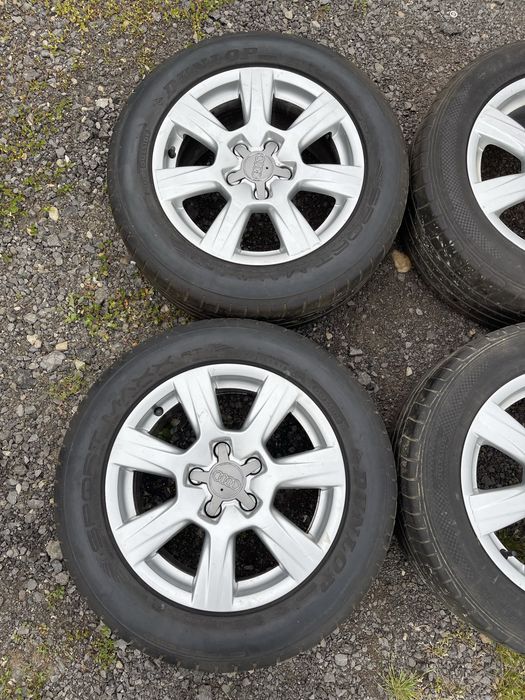 Jante aliaj 5x112 audi a4 a5 a6 cu anvelope de vara 225 55 16