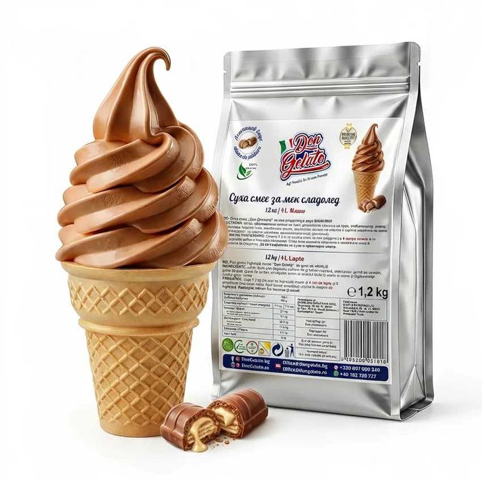 Сухи смеси за сладолед Don Gelato – Премиум качество с мляко, 12 вкуса