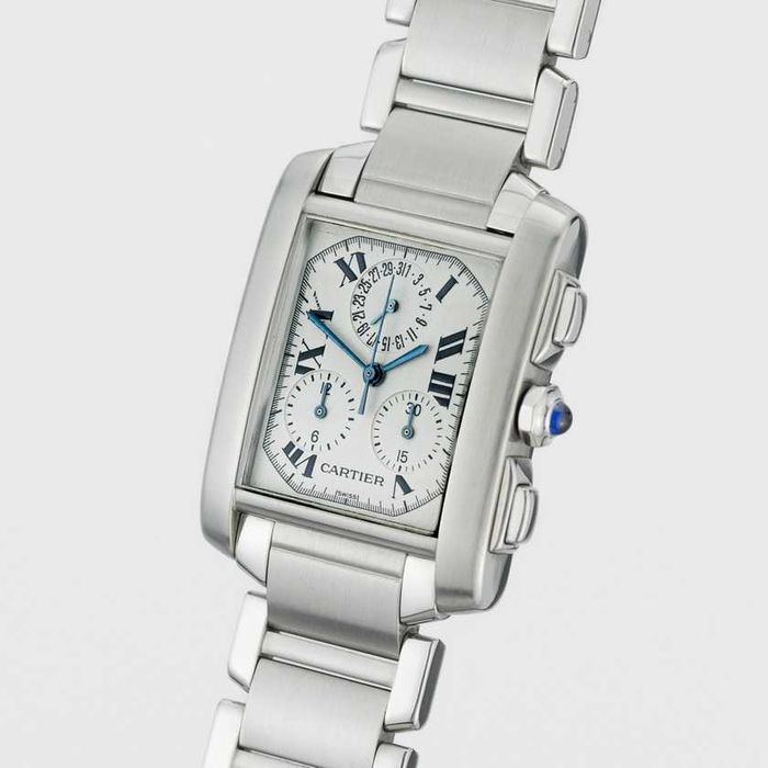 Cartier Tank Francaise Chronoflex White Dial Quartz W51001Q3