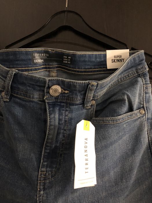 Pantaloni  blugi denim  femei Terranova marinea 42