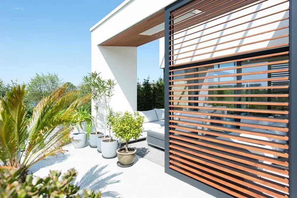 Incalzitoare pe peleti si glisiere aluminiu pentru terasa