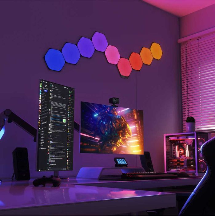 Смарт светлинни панели Nanoleaf Shapes Hexagons стартов пакет 9 броя