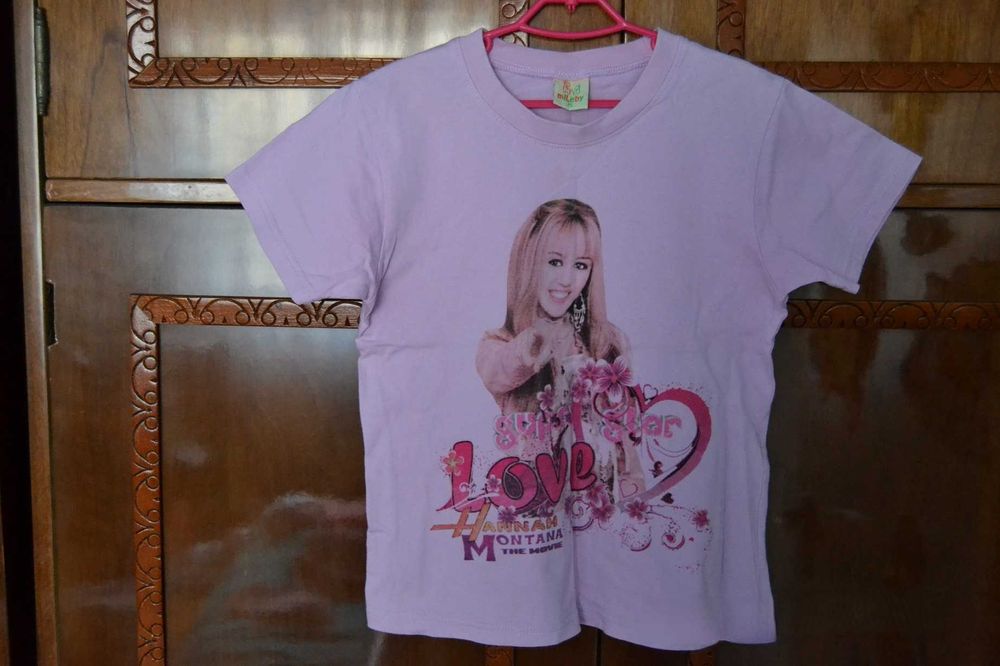 Pijama de vara Hannah Montana mov / roz