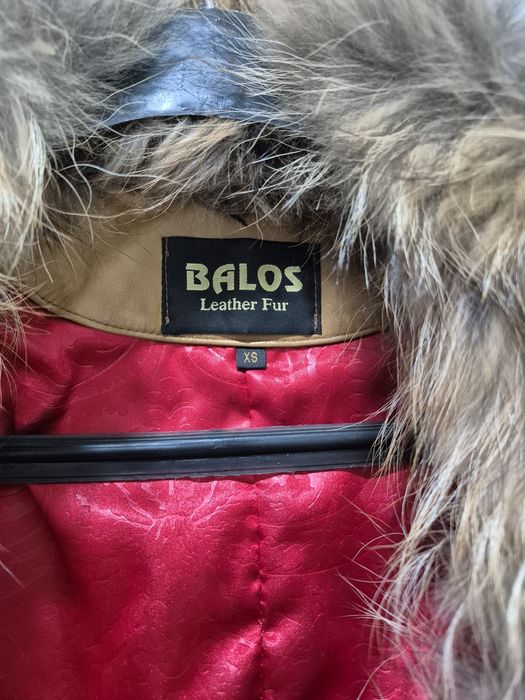 Кожено яке с естествен косъм