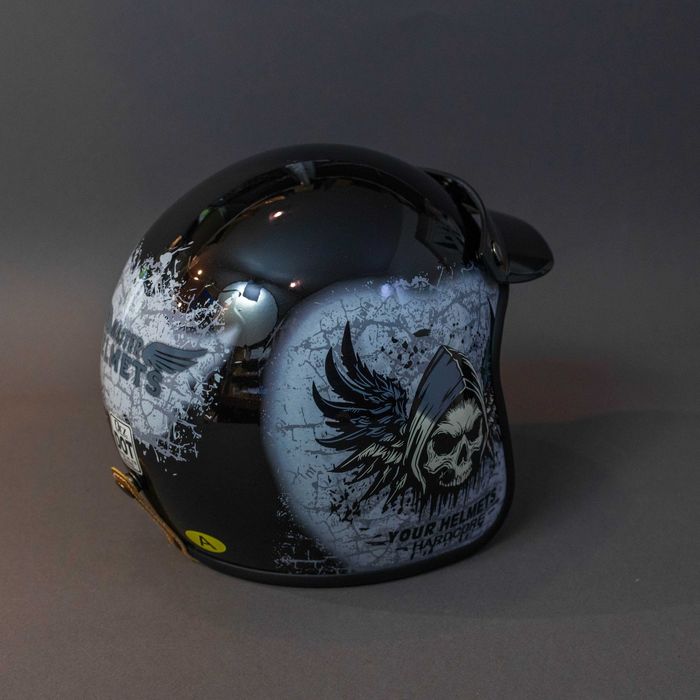 Ретро каска за мотор , чопър , скутер ( Размер M , L , XL )